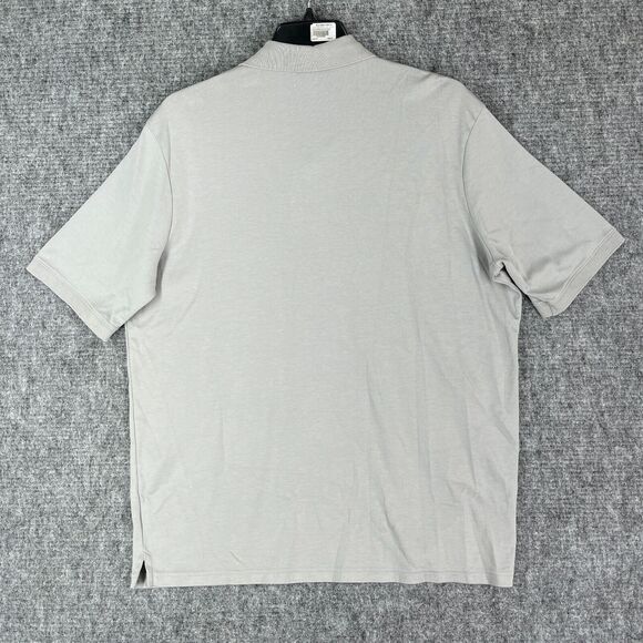 Lands End Shirt Extra Large Tall Mens Gray Traditional Fit Rugby Business Casual - Picture 2 of 11